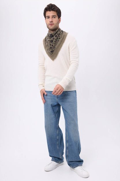 Bandana Small Jardin De Minuit vert khaki noir