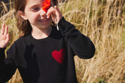 Lenny noir coeur rouge