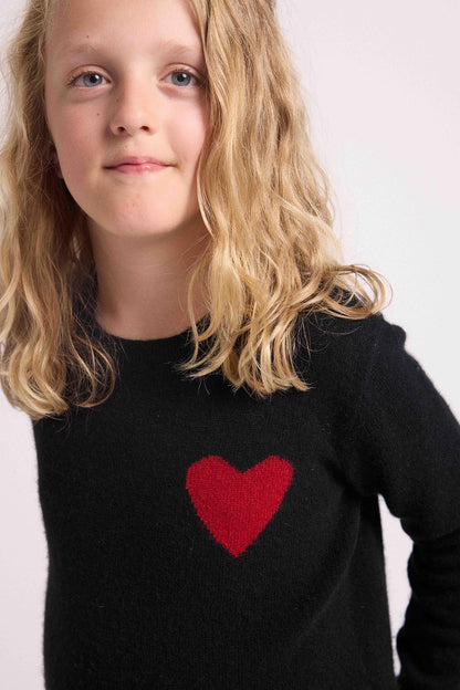 Lenny noir coeur rouge