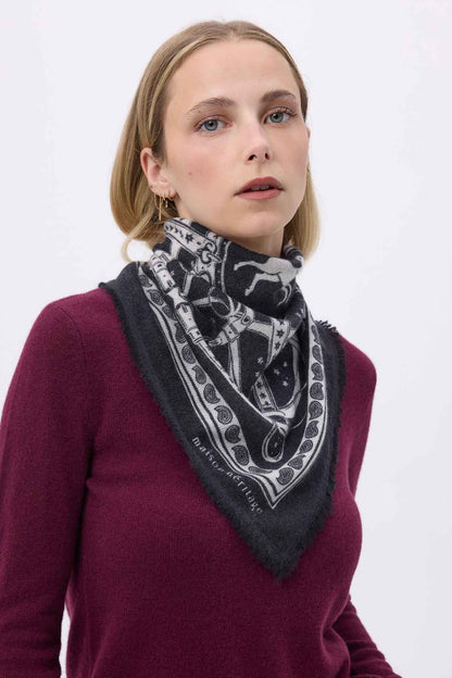 Bandana Small Le Harnais noir  blanc