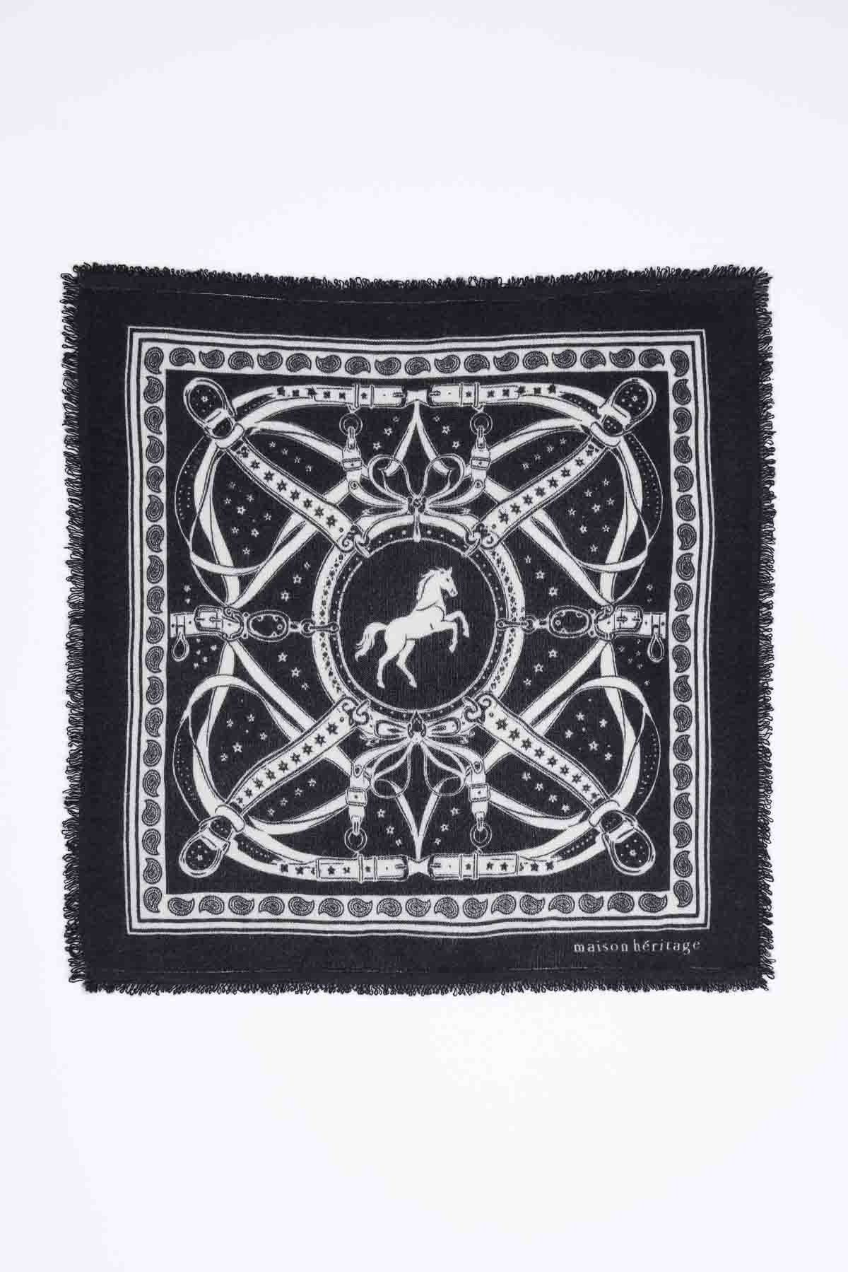 Bandana Small Le Harnais noir  blanc