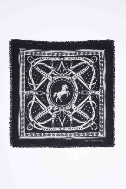 Bandana Small Le Harnais noir  blanc