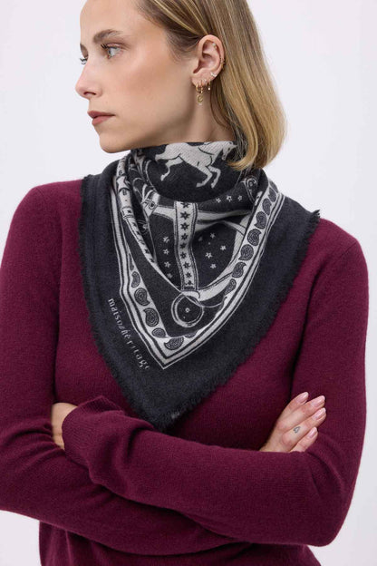 Bandana Small Le Harnais noir  blanc
