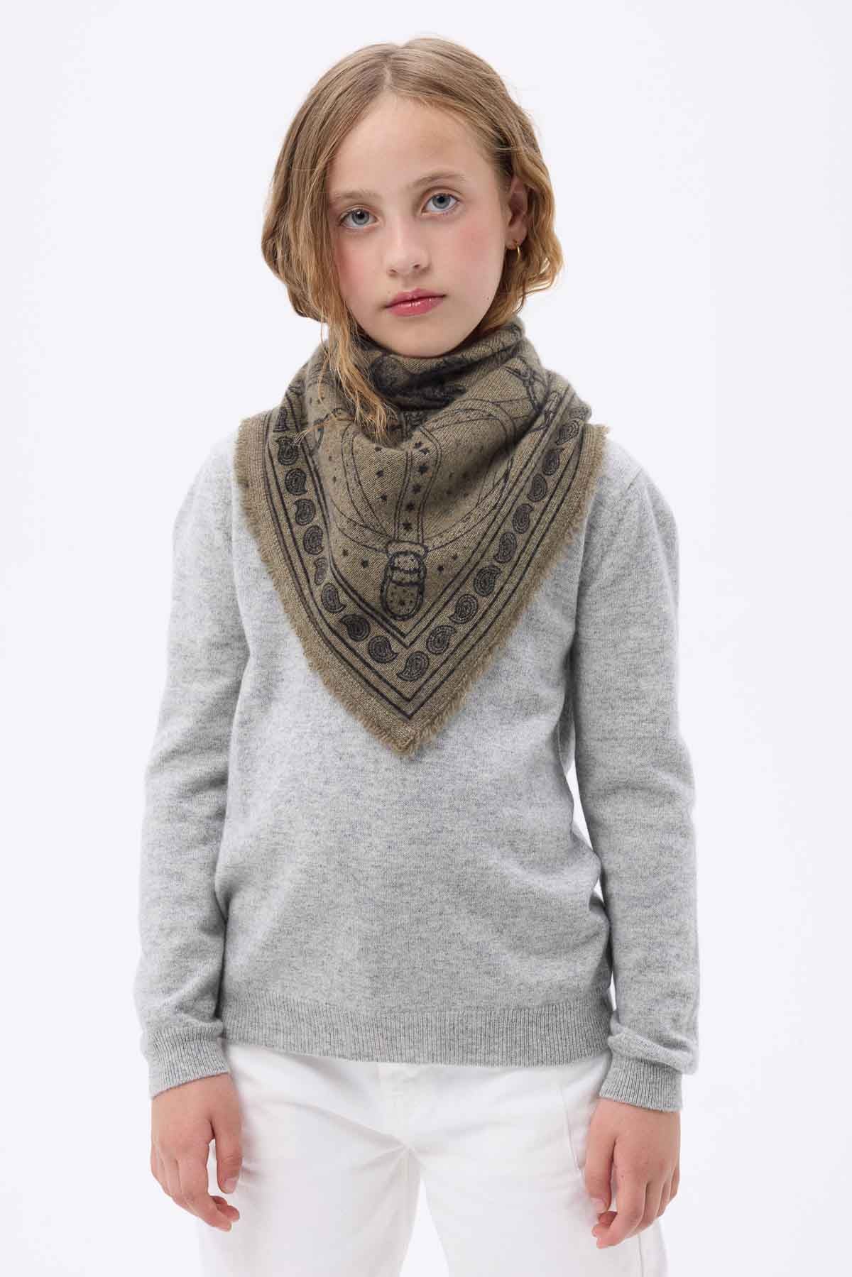 Bandana Small Le Harnais vert khaki noir