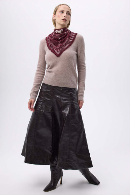 Bandana Small Le Harnais bordeaux blanc