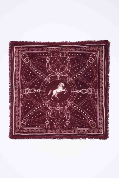 Bandana Small Le Harnais bordeaux blanc