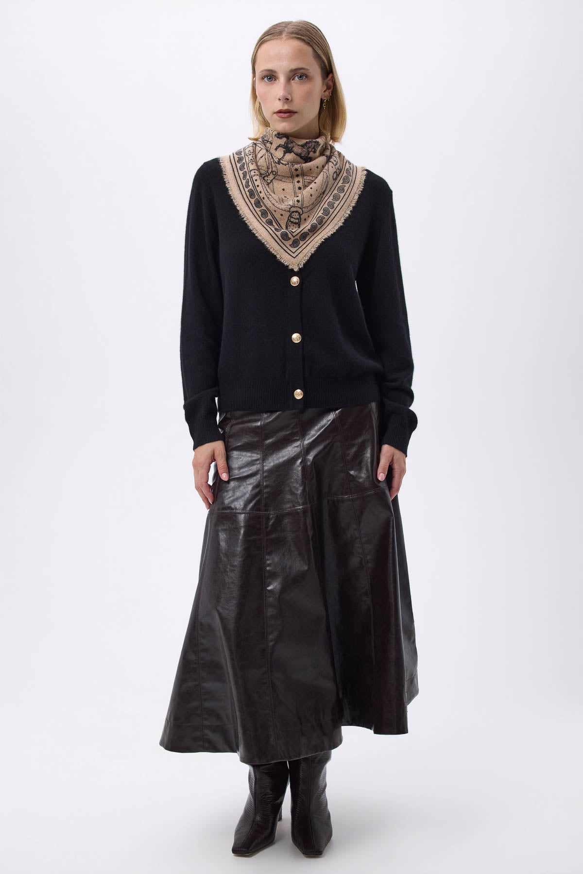 Bandana Small Le Harnais beige creme noir