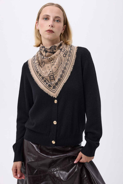 Bandana Small Le Harnais beige creme noir