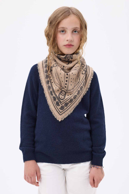 Bandana Small Le Harnais beige creme noir
