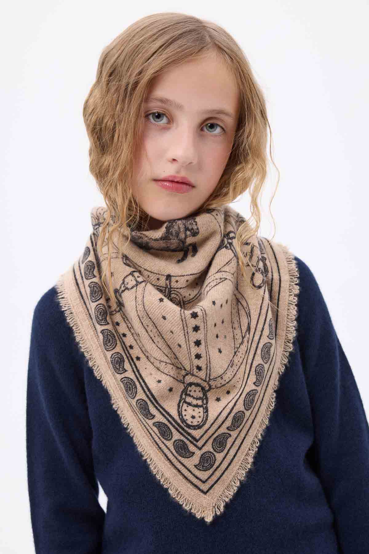 Bandana Small Le Harnais beige creme noir