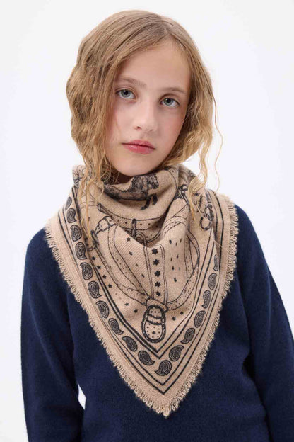 Bandana Small Le Harnais beige creme noir