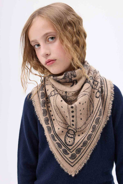 Bandana Small Le Harnais beige creme noir