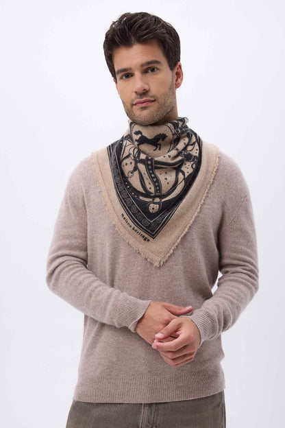 Bandana Small Le Harnais beige creme noir