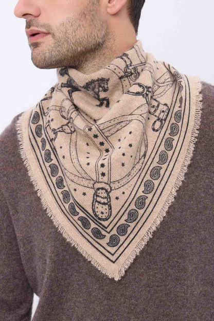 Bandana Small Le Harnais beige creme noir