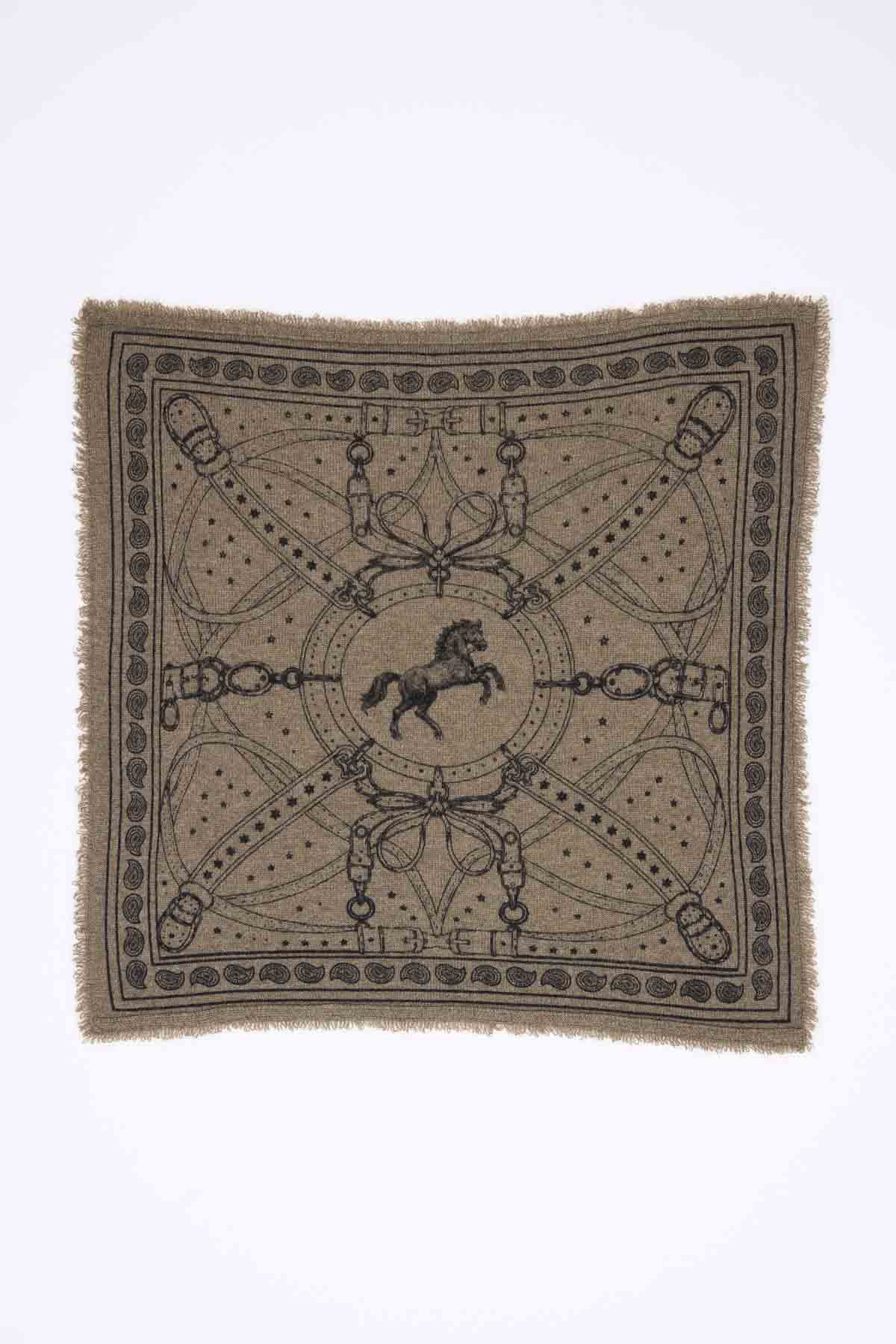 Bandana Small Le Harnais vert khaki noir