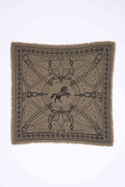 Bandana Small Le Harnais vert khaki noir