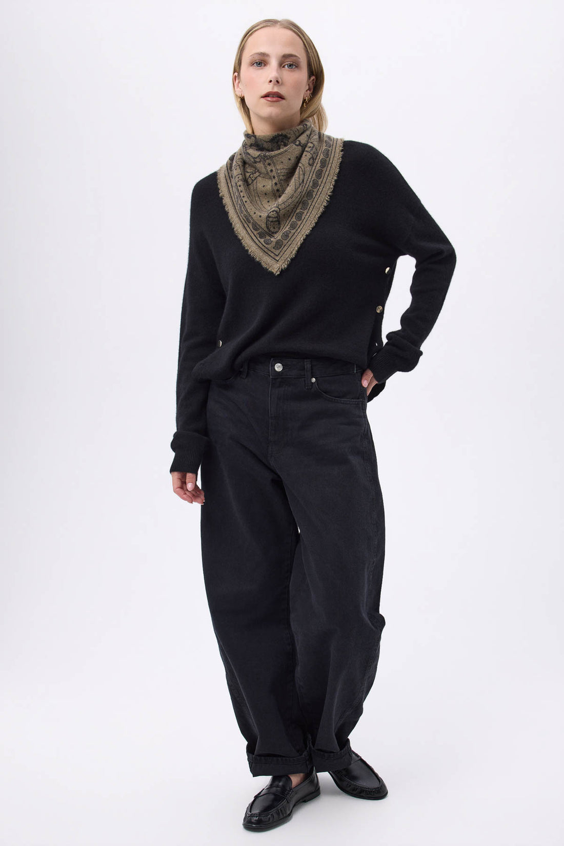 Bandana Small Le Harnais vert khaki noir