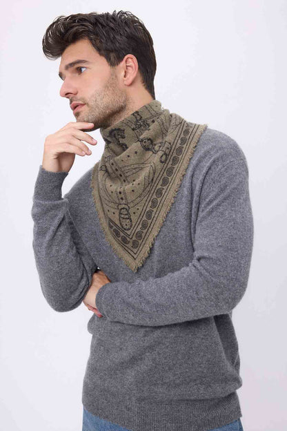 Bandana Small Le Harnais vert khaki noir