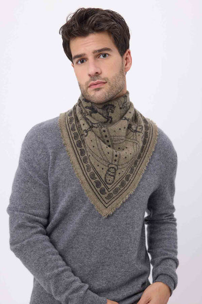 Bandana Small Le Harnais vert khaki noir