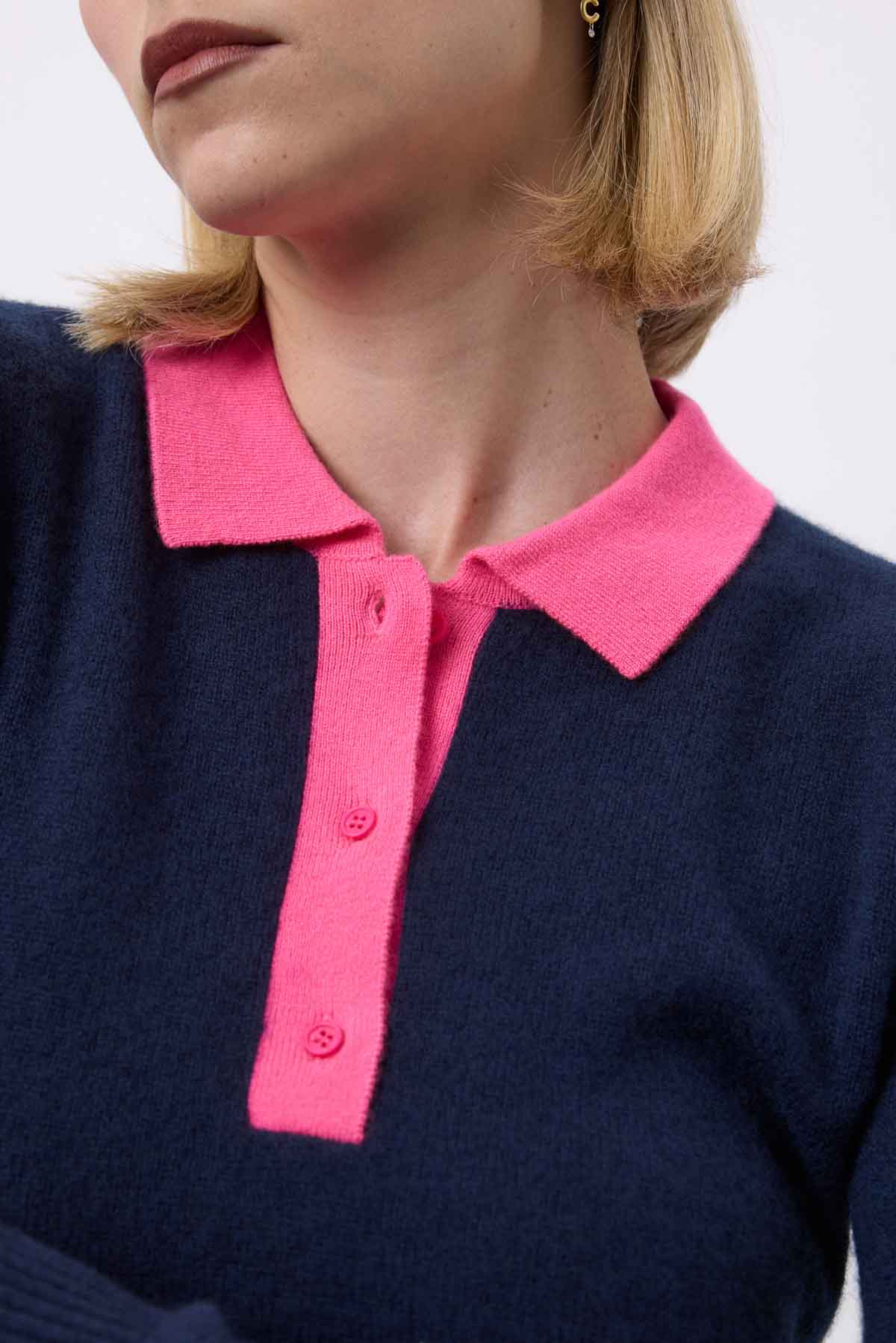 Maxine bleu marine rose fluo
