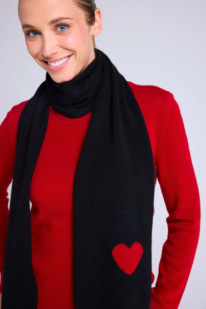 Echarpe noir rouge
