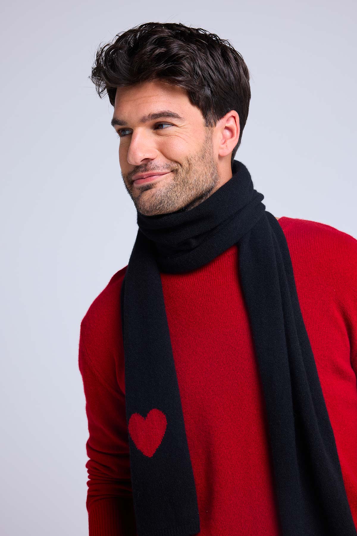 Echarpe noir rouge