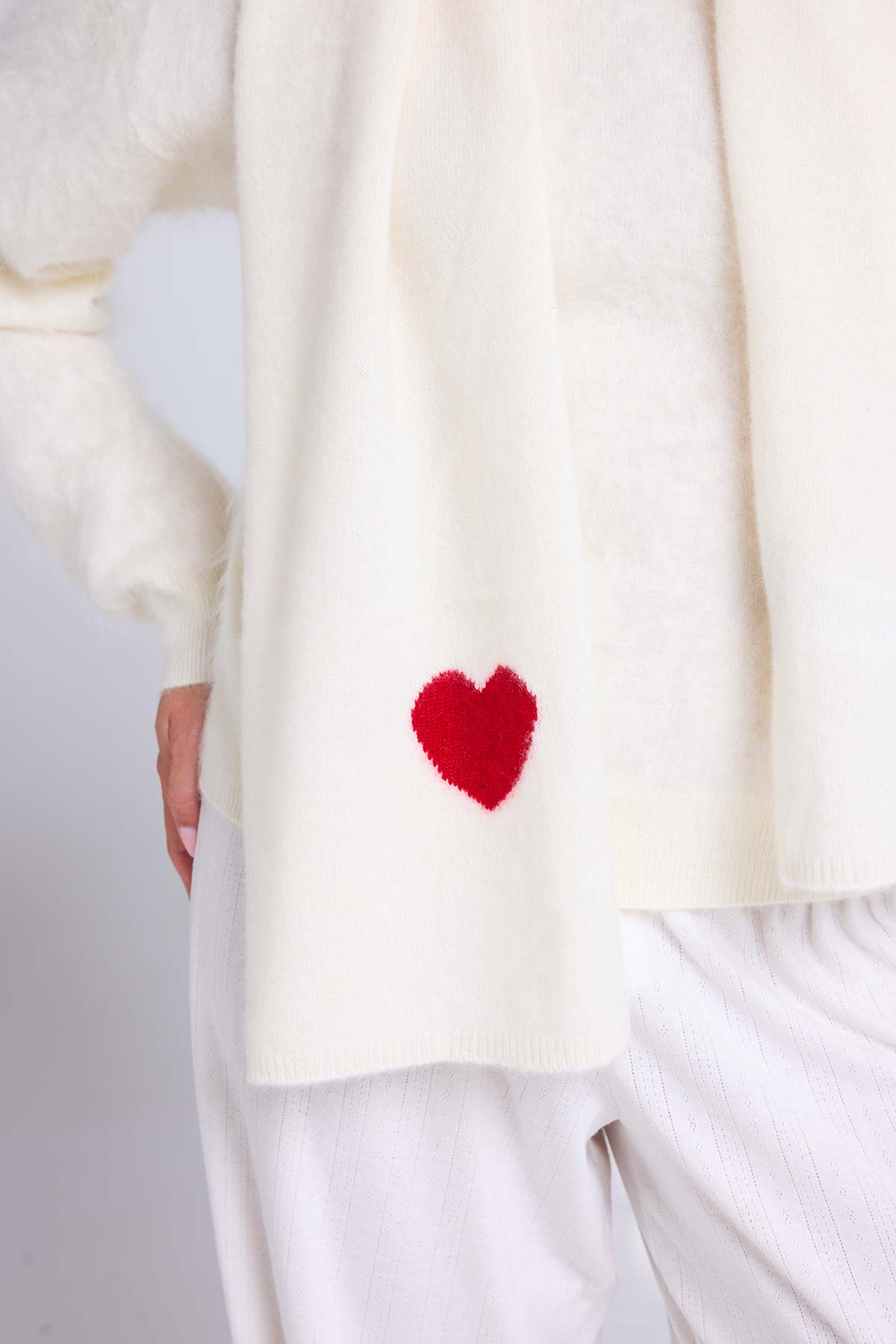Echarpe blanc rouge