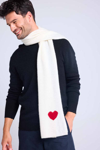 Echarpe blanc rouge
