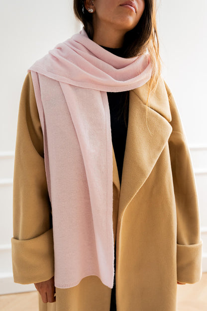 Echarpe rose perle