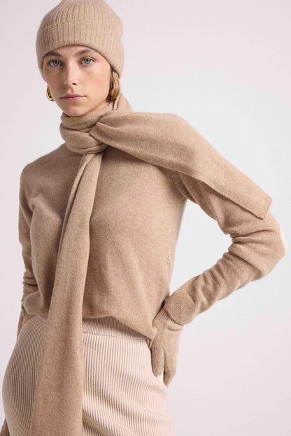 Echarpe beige crème