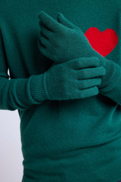 Gants vert bouteille
