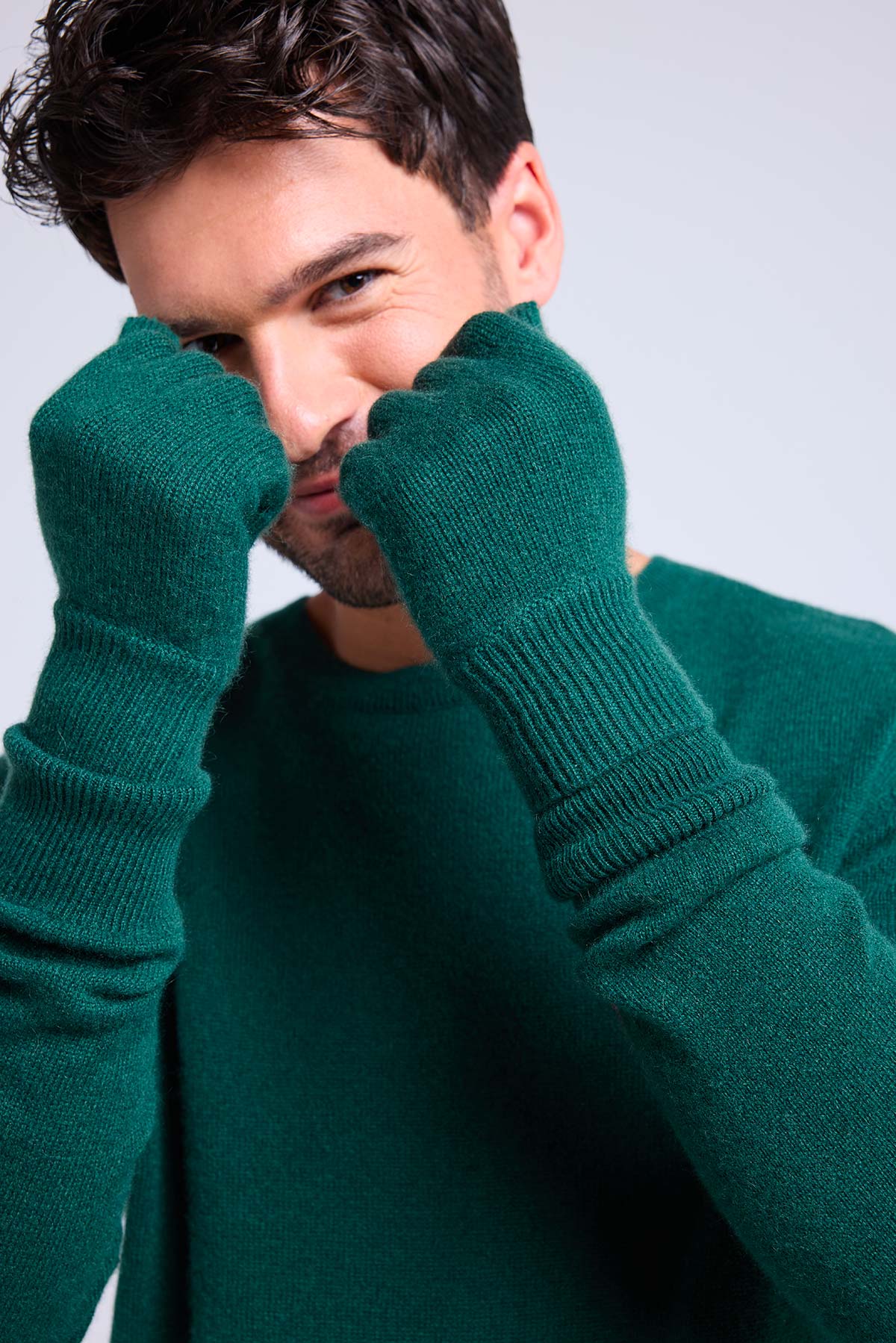 Gants vert bouteille