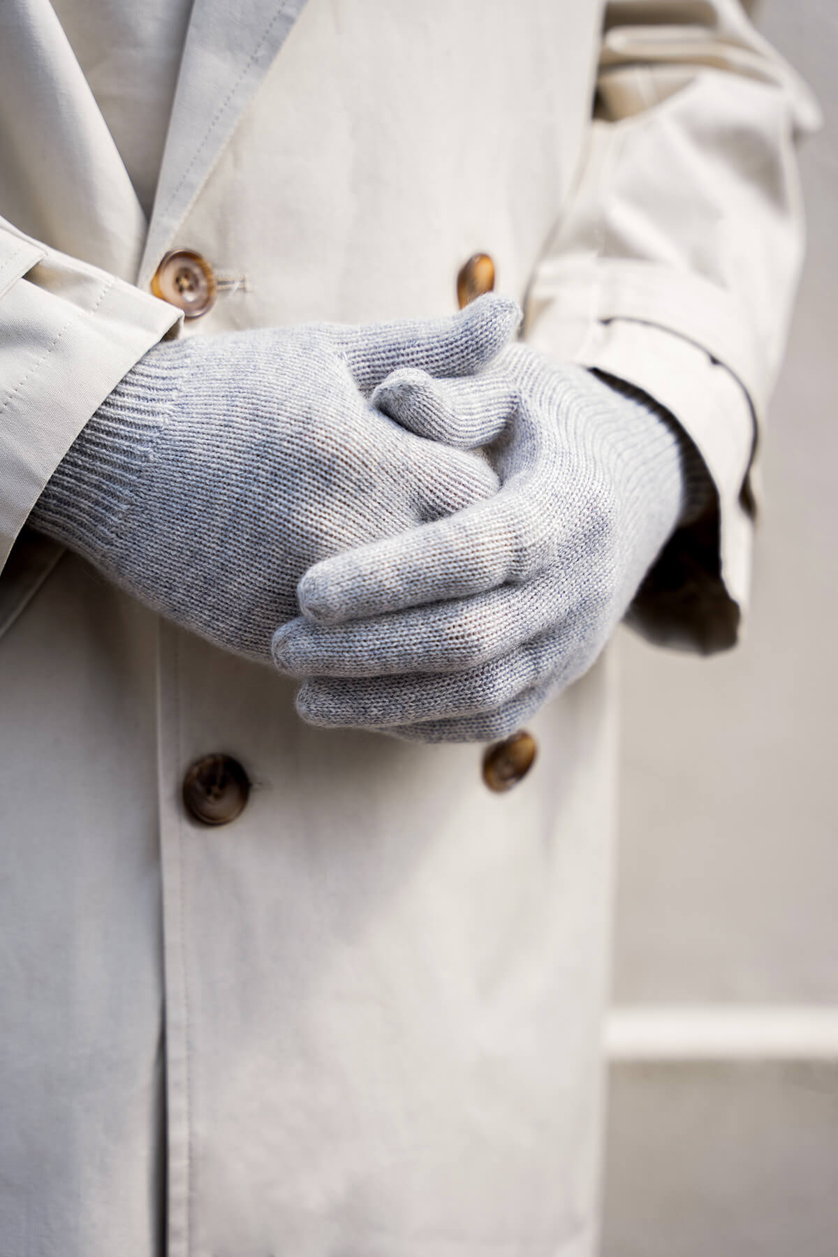 Gants gris perle
