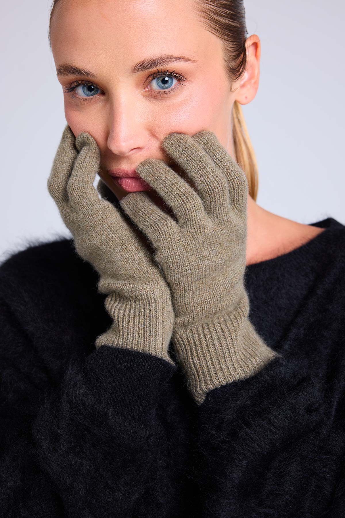 Gants vert khaki