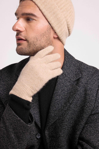 Gants beige crème