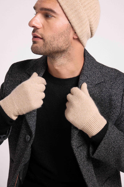Gants beige crème