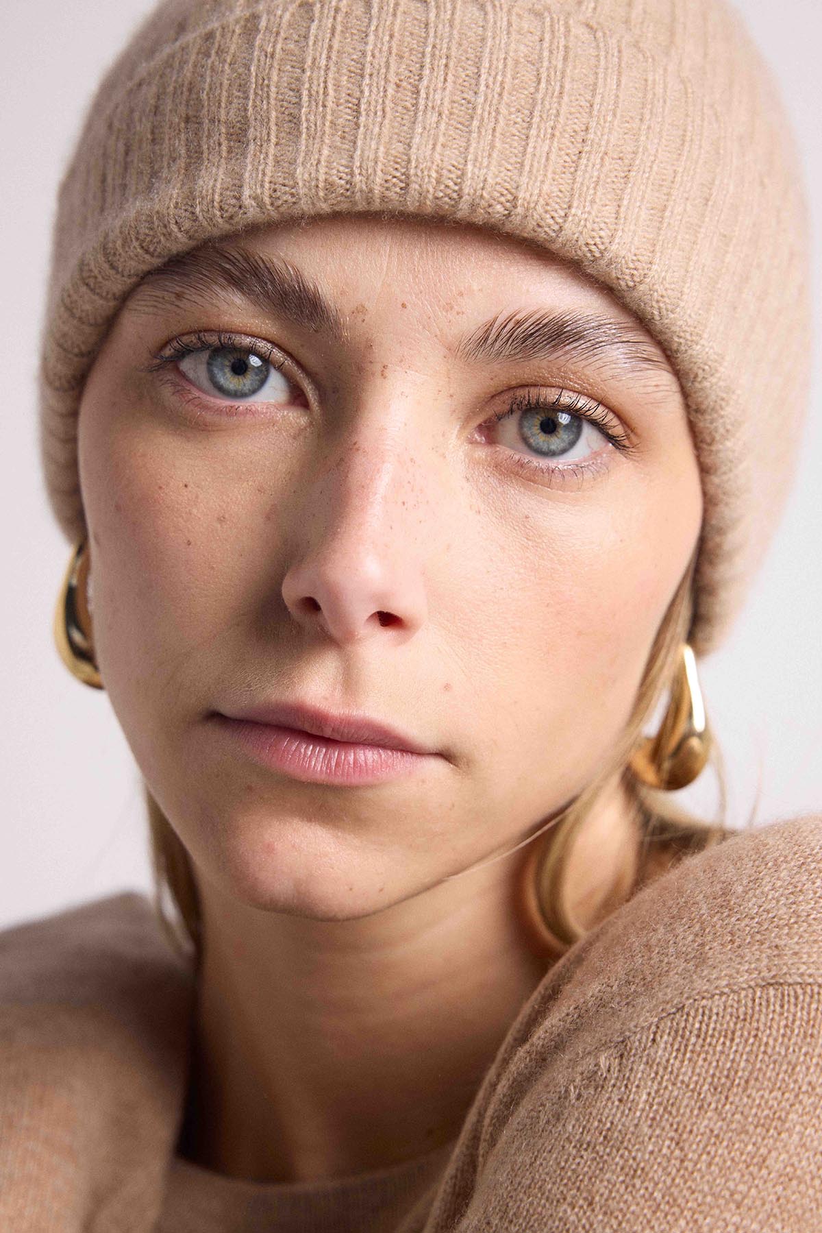 Bonnet beige crème