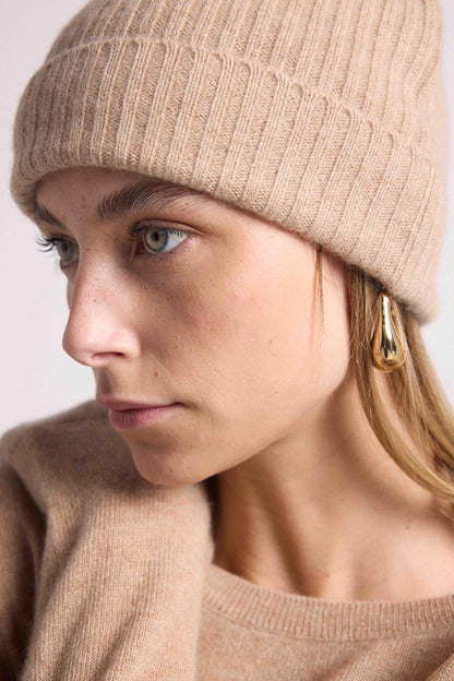 Bonnet beige crème
