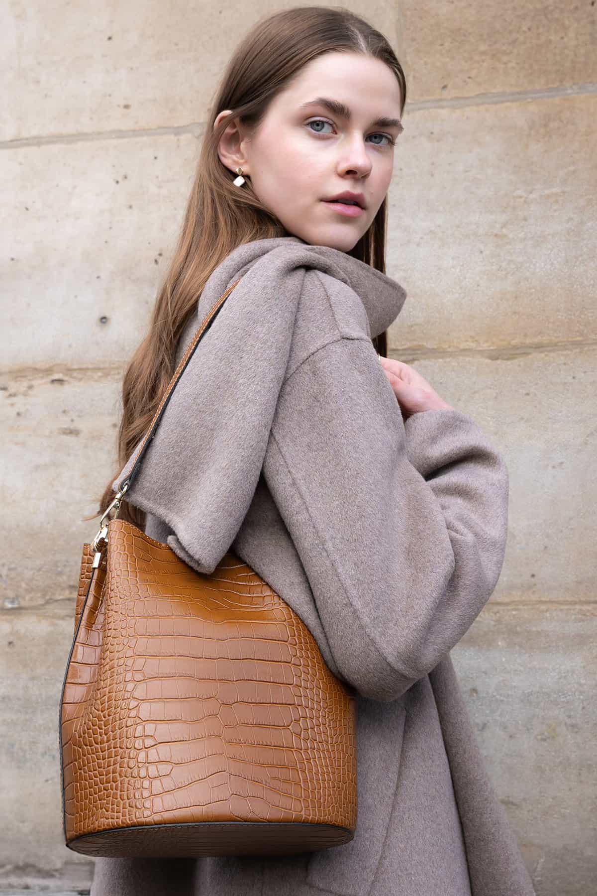 Bruna Croco Camel