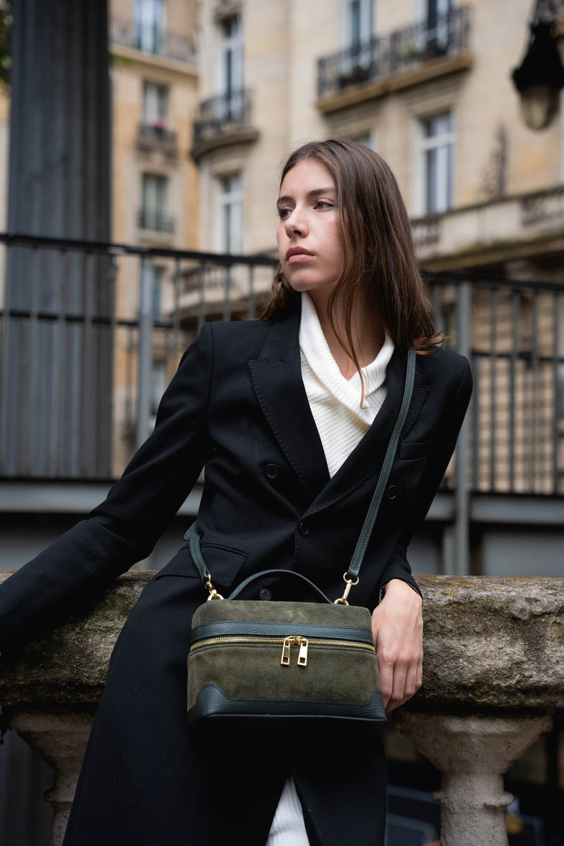 Grand Simos Suede Vert Bouteille