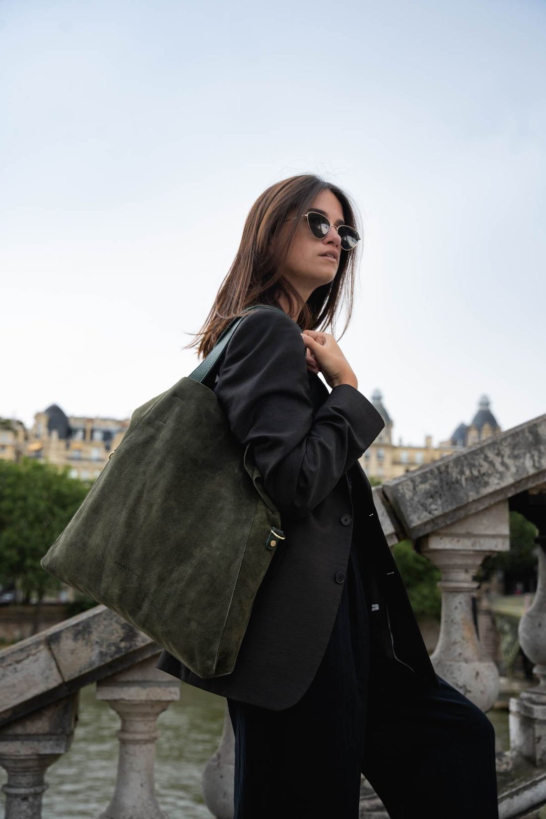 Jade Suede Vert Bouteille
