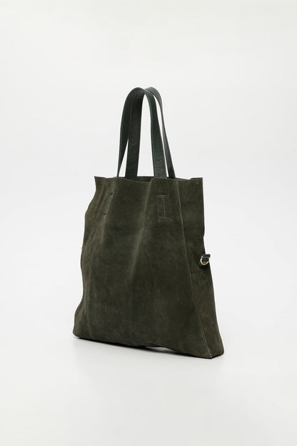 Jade Suede Vert Bouteille