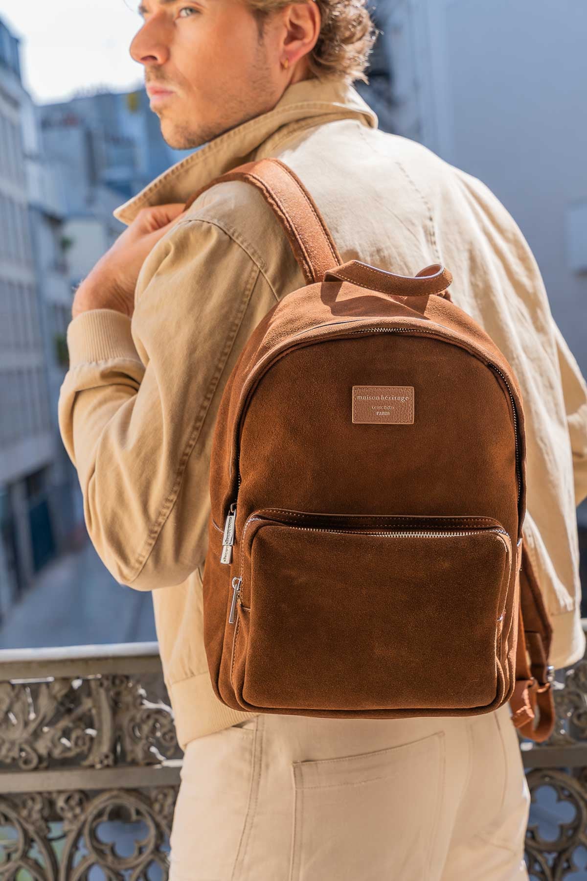 Sac à dos - Bosco Suede Camel