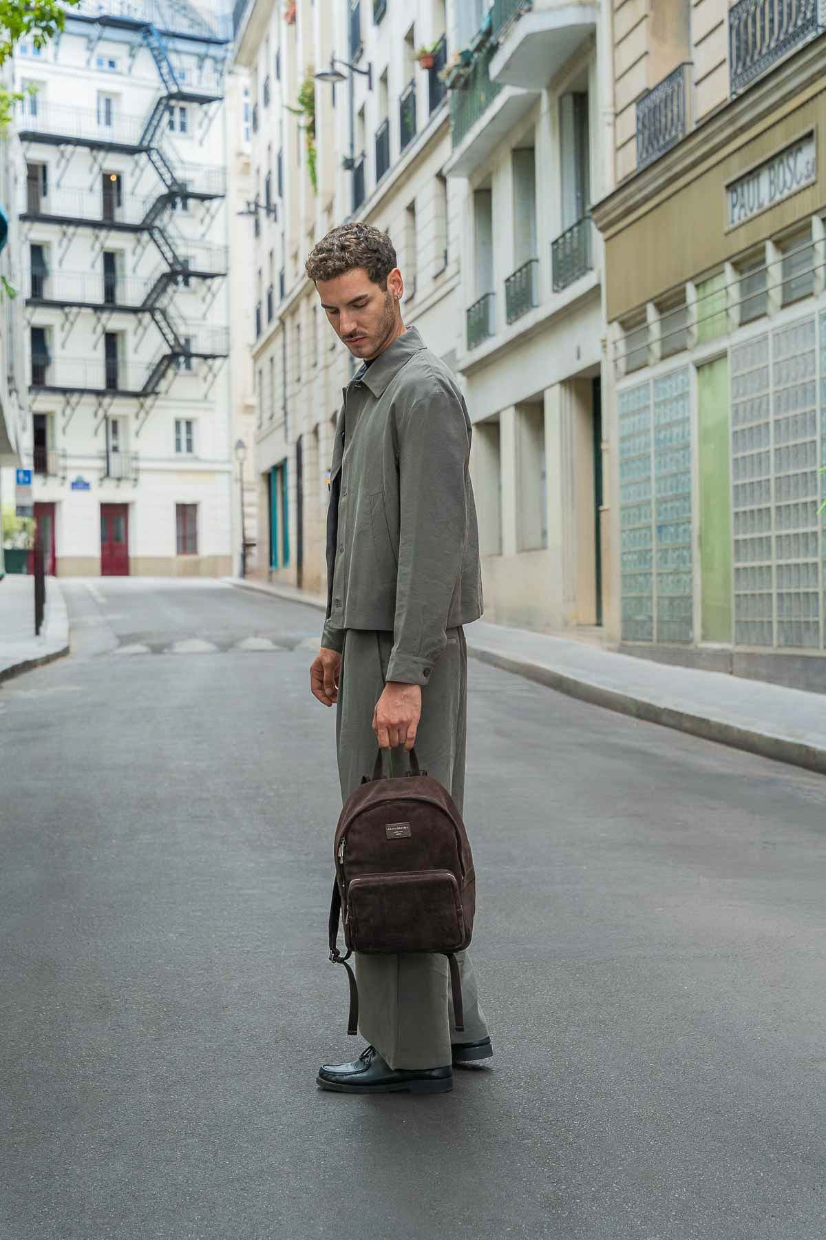 Sac à dos - Bosco Suede Marron