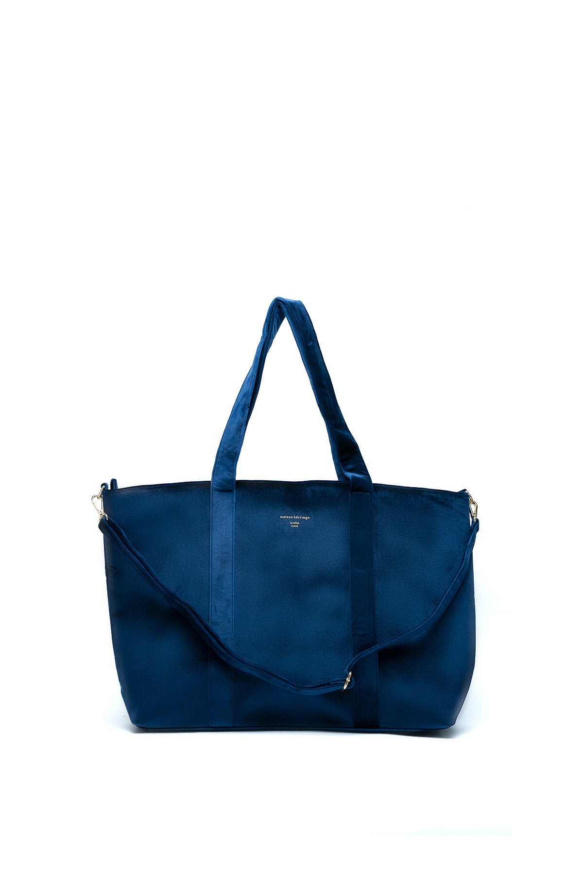 Sac cabas - Colden Velour Bleu Marine