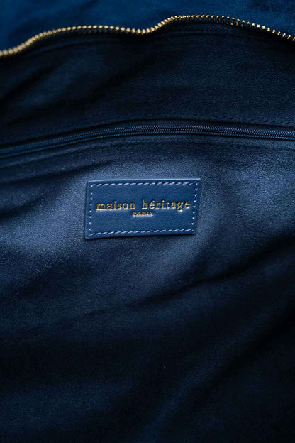 Sac cabas - Colden Velour Bleu Marine