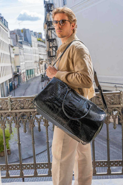 Sac de voyage - Week Croco Noir