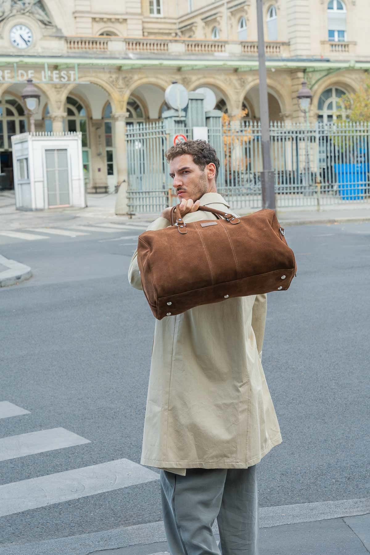 Sac de voyage - Week Suede Camel
