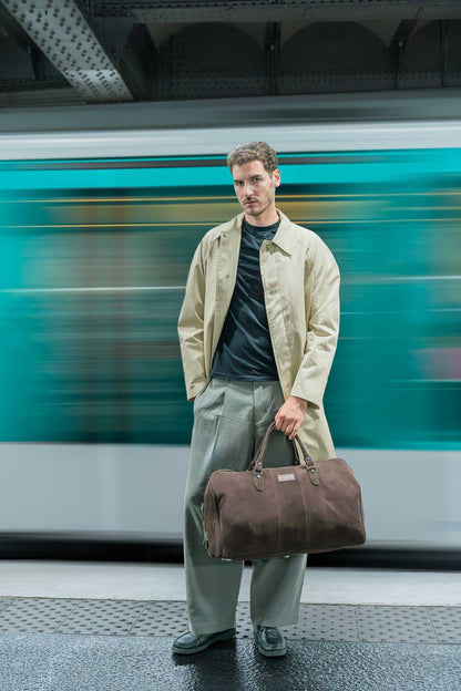Sac de voyage - Week Suede Marron