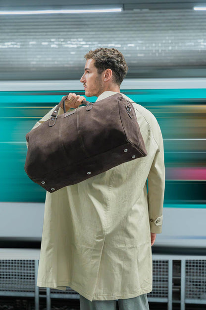 Sac de voyage - Week Suede Marron